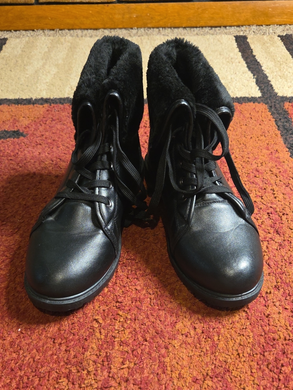 Combat Winter Boots Size 10 Fur Womens